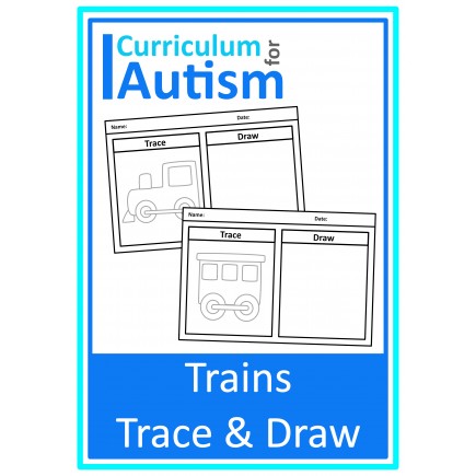 Trains Trace & Draw Worksheets